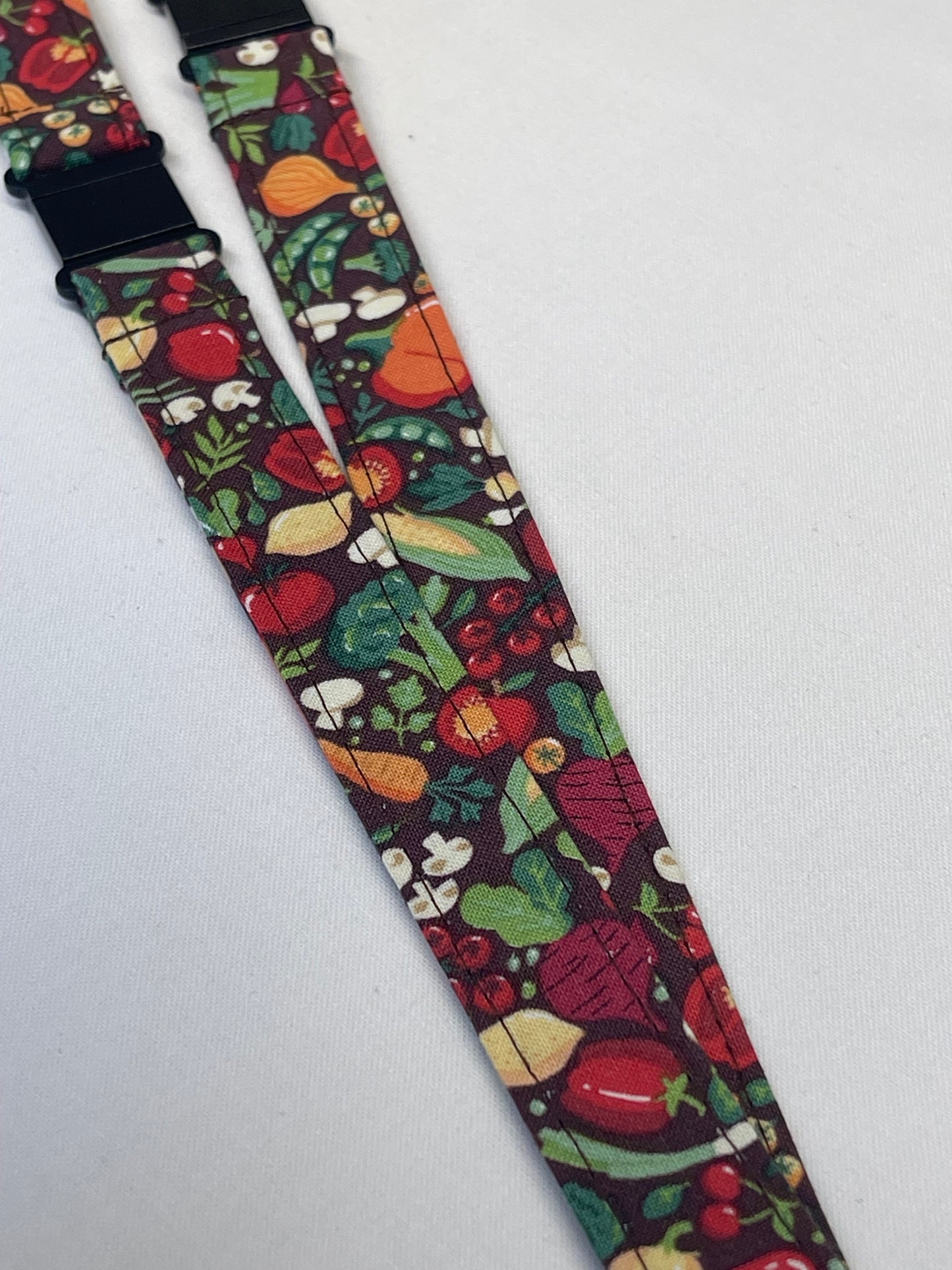 Garden Veg  Fabric Breakaway Lanyard