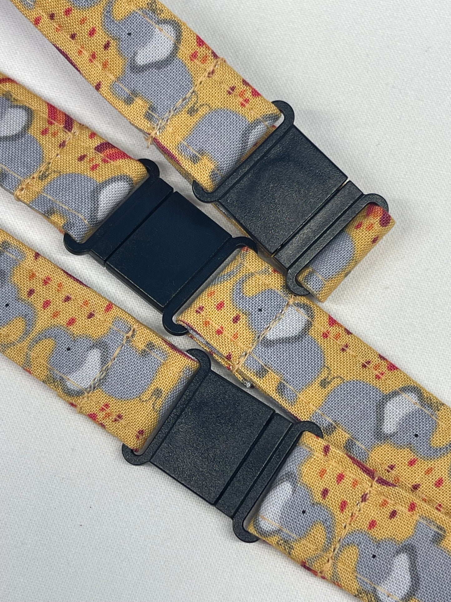 Elephant Fabric Breakaway Lanyard