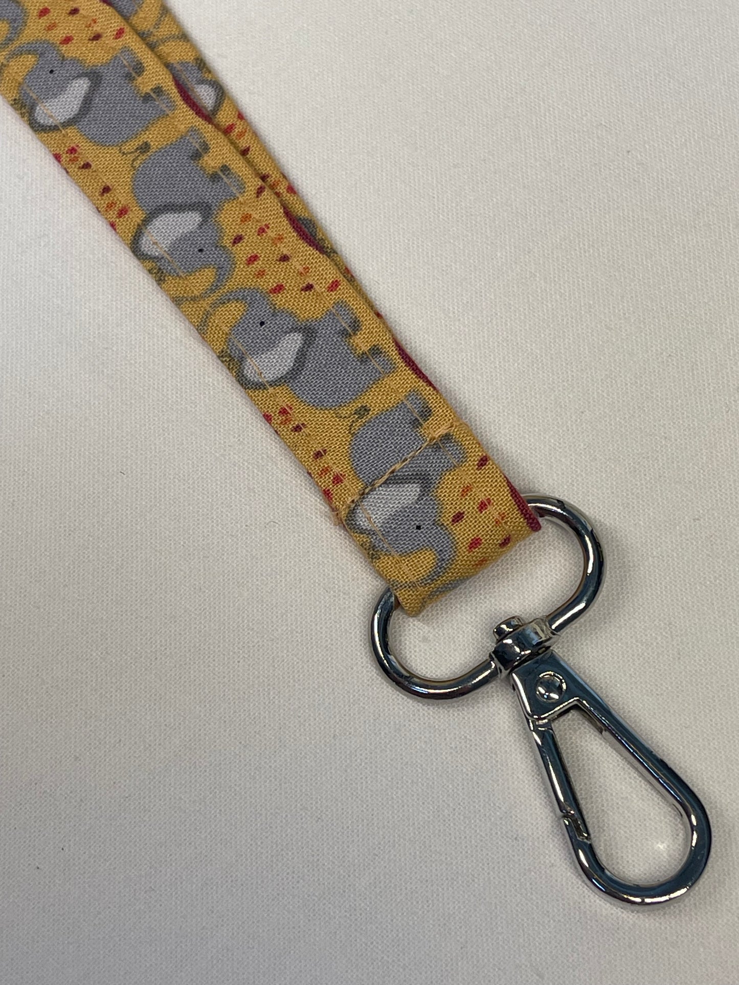 Elephant Fabric Breakaway Lanyard