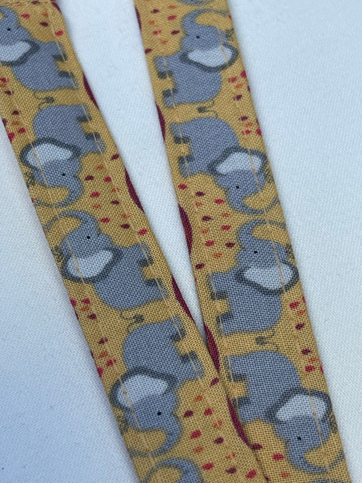 Elephant Fabric Breakaway Lanyard