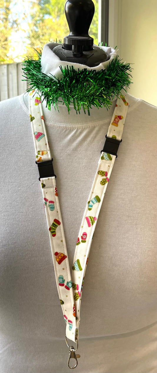 Christmas: Winter Wonderland Fabric Breakaway Lanyard - House of Lanyards