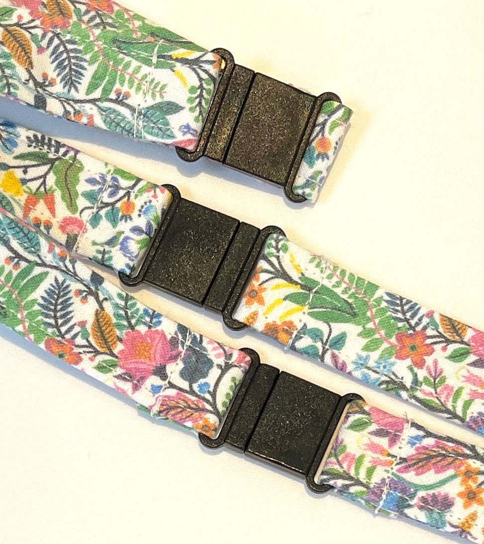 English Country Garden Fabric Breakaway Lanyard - House of Lanyards