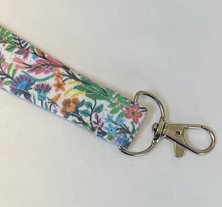 English Country Garden Fabric Breakaway Lanyard - House of Lanyards