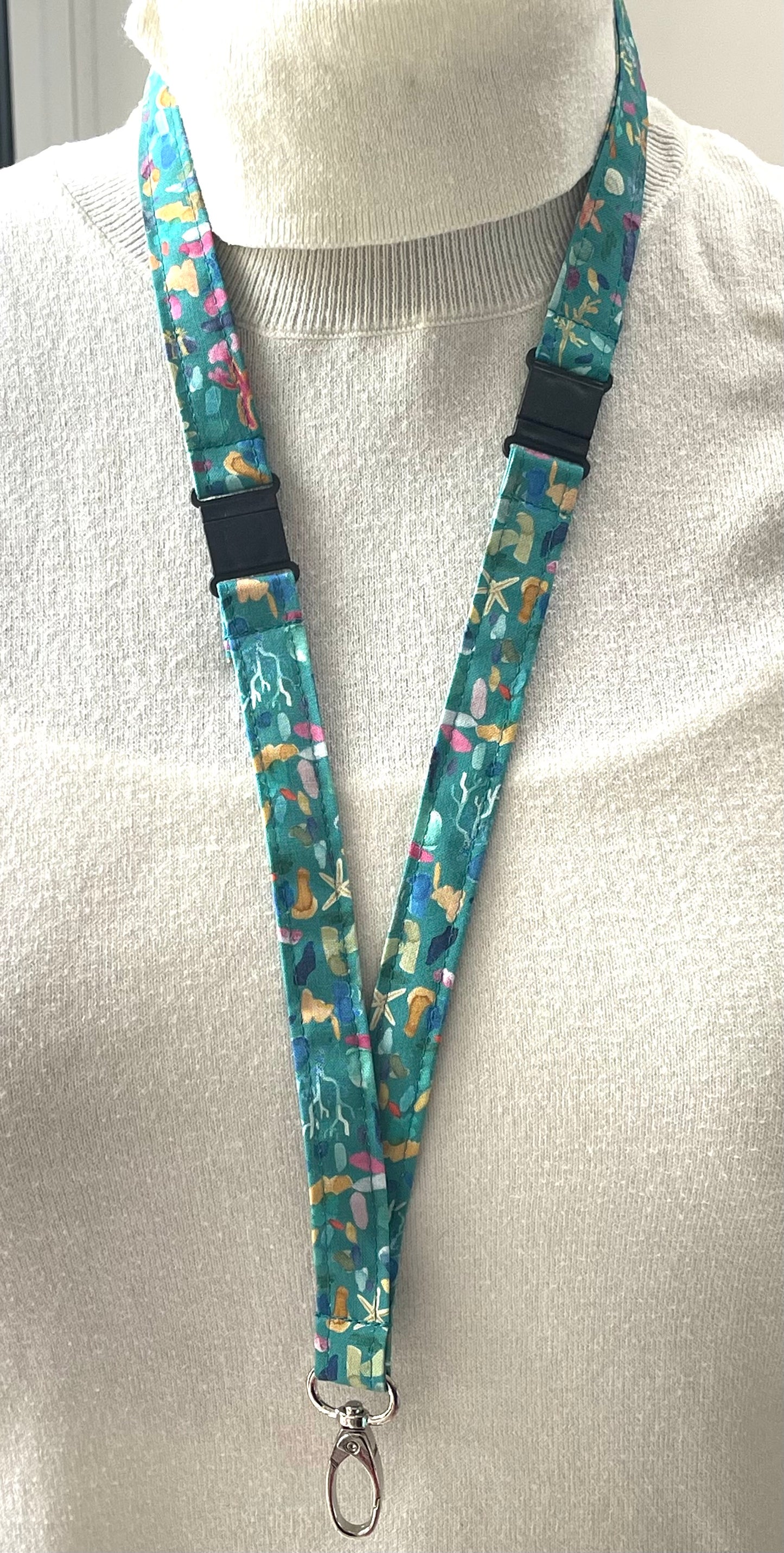 Rock Pool Fabric Breakaway Lanyard