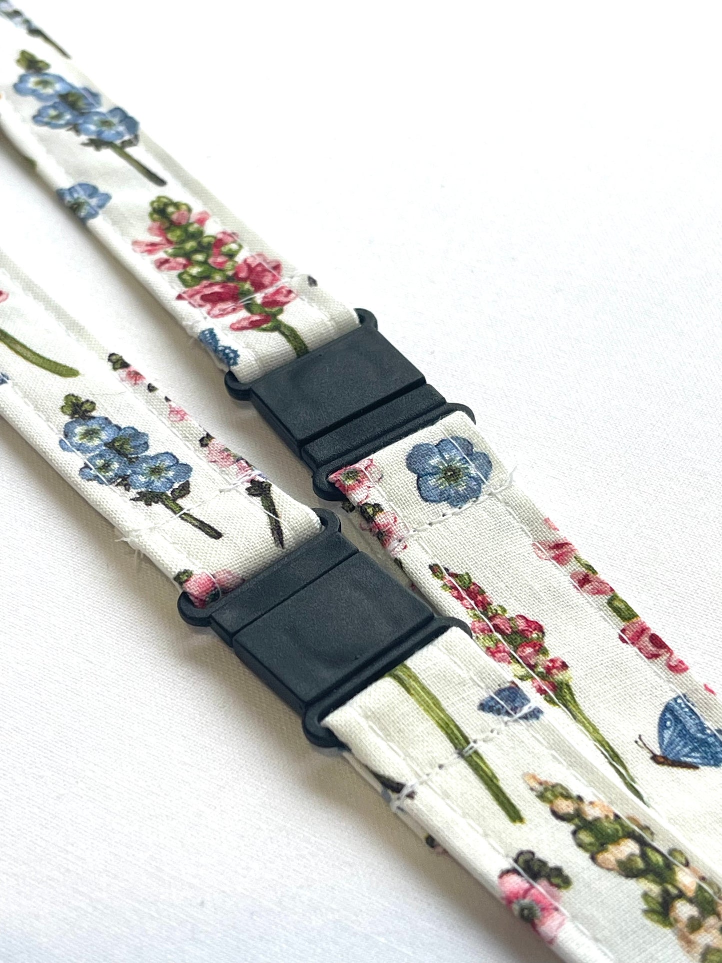 Secret Garden Fabric Breakaway Lanyard