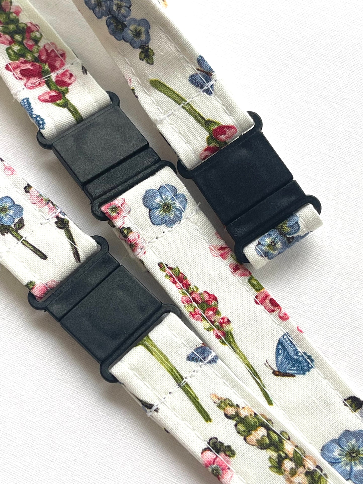 Secret Garden Fabric Breakaway Lanyard