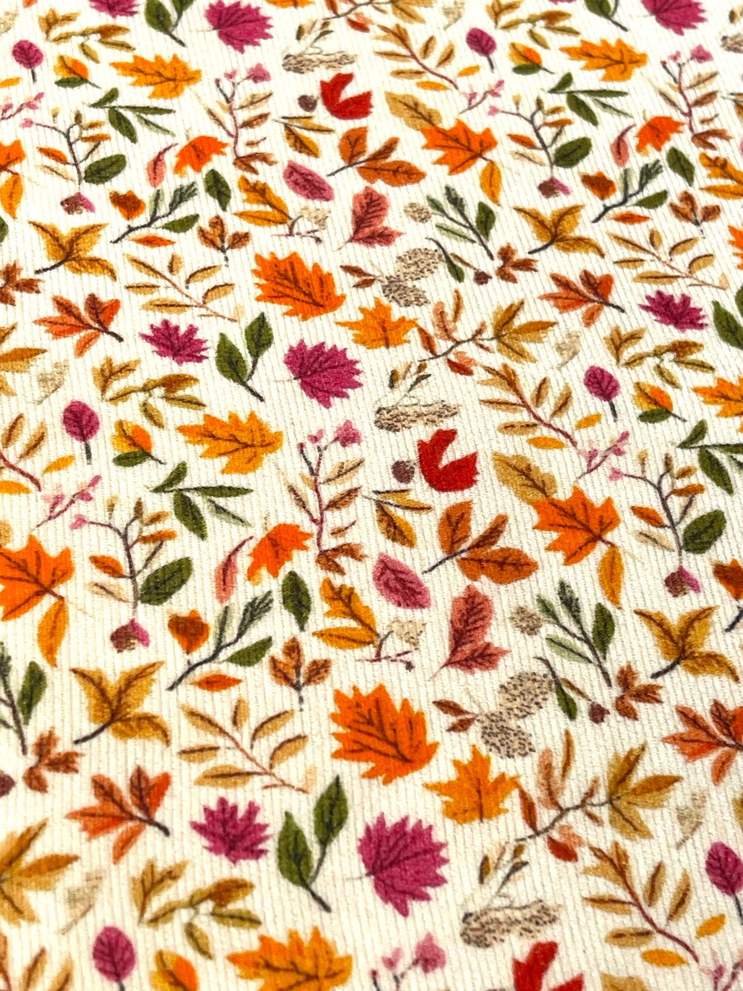 Leaves on Cream Fabric Breakaway Lanyard
