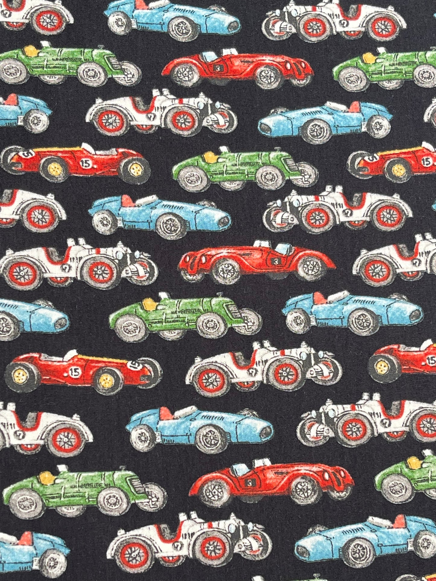 Vintages Cars on Black Fabric Breakaway Lanyard
