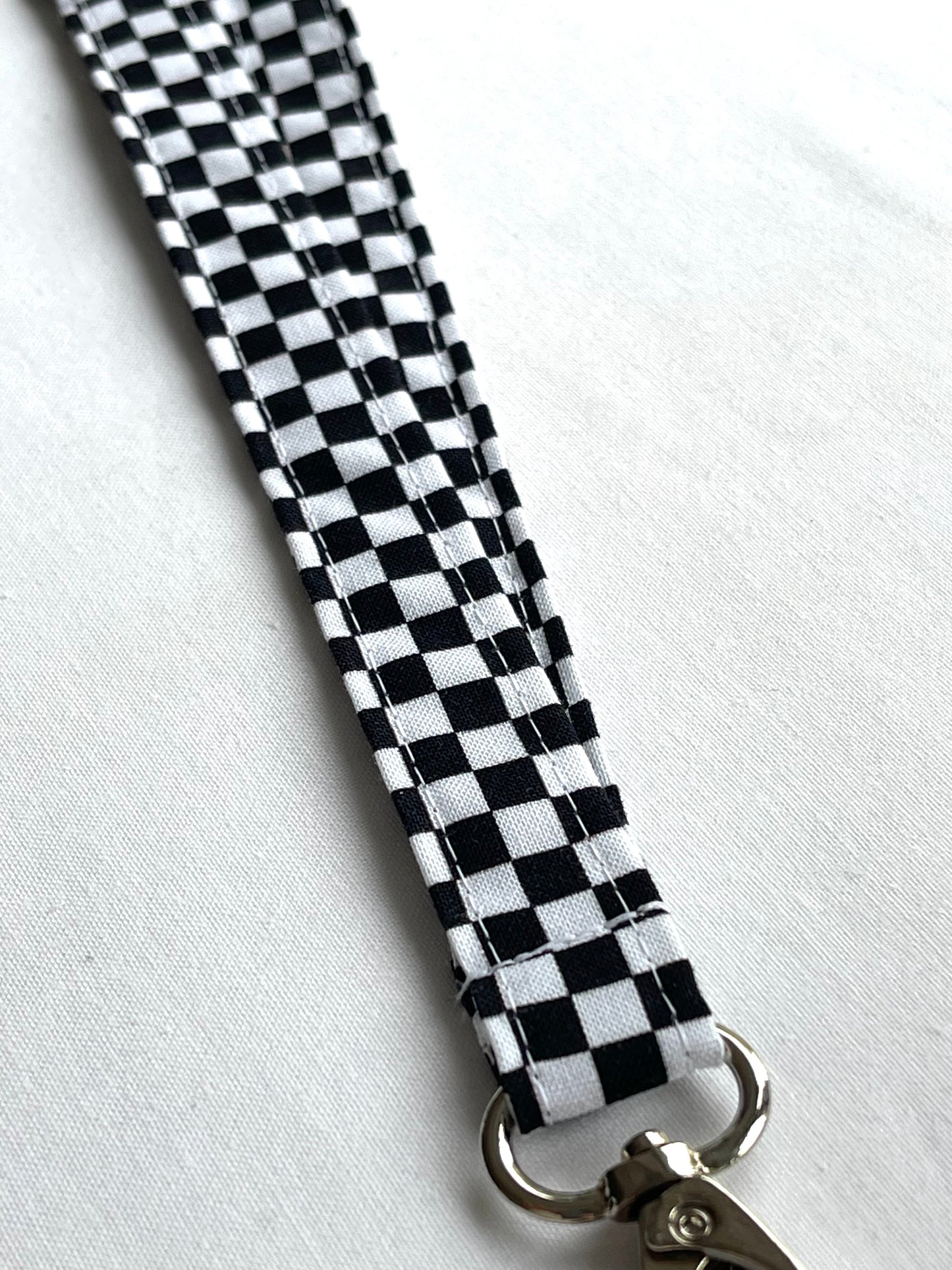 Checker Board Fabric Breakaway Lanyard