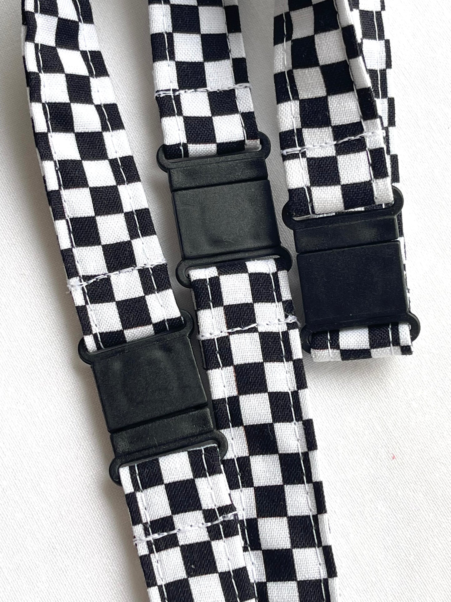 Checker Board Fabric Breakaway Lanyard