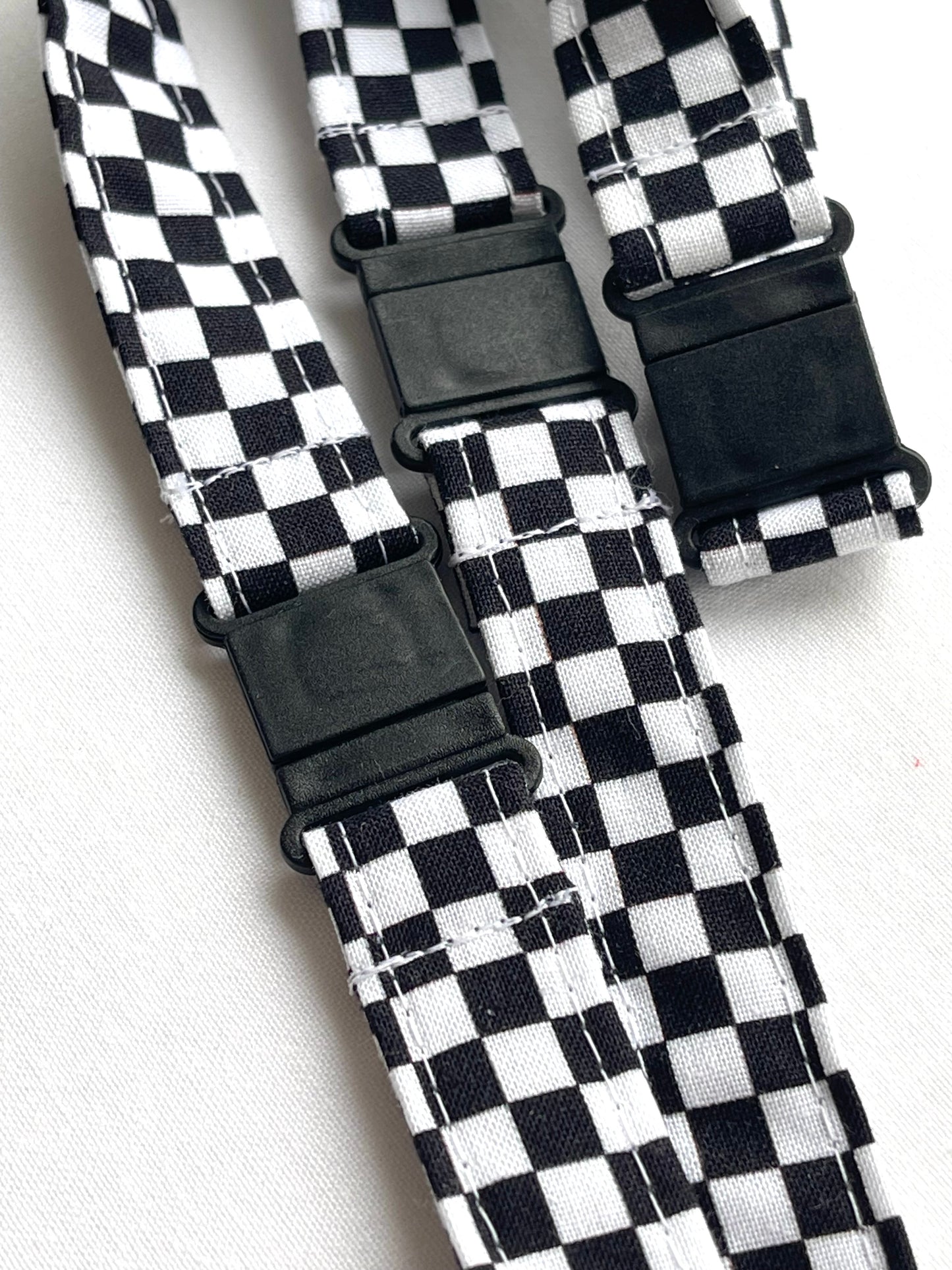 Checker Board Fabric Breakaway Lanyard