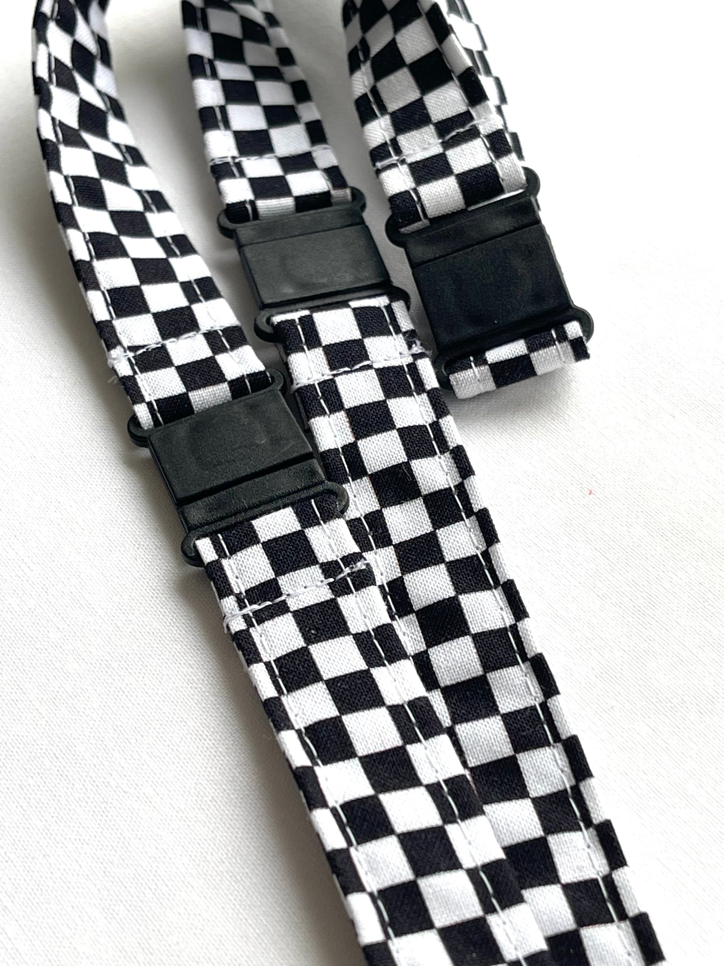Checker Board Fabric Breakaway Lanyard
