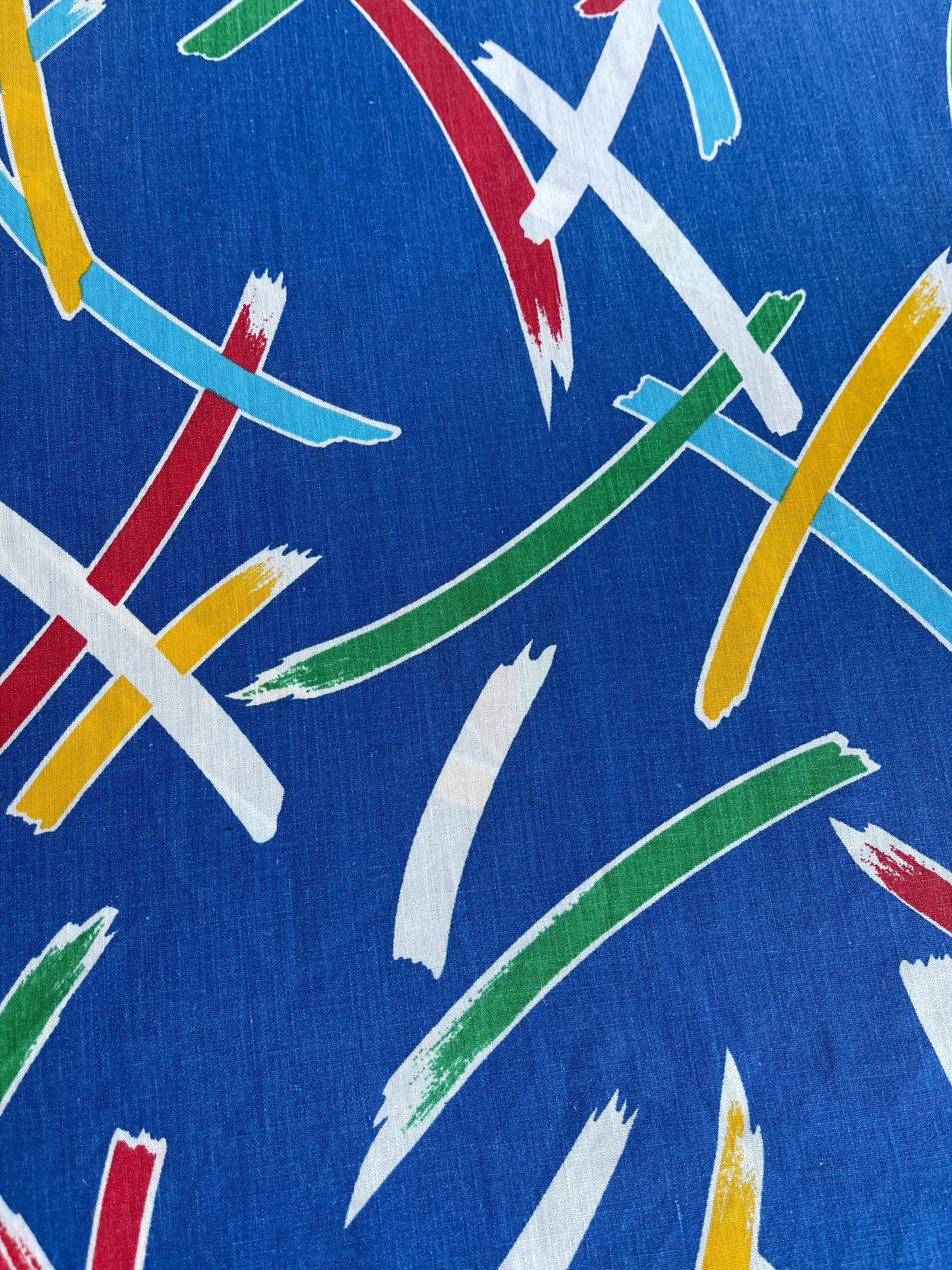 Reclaimed fabric: Painted Harbour fabric safety breakaway lanyard