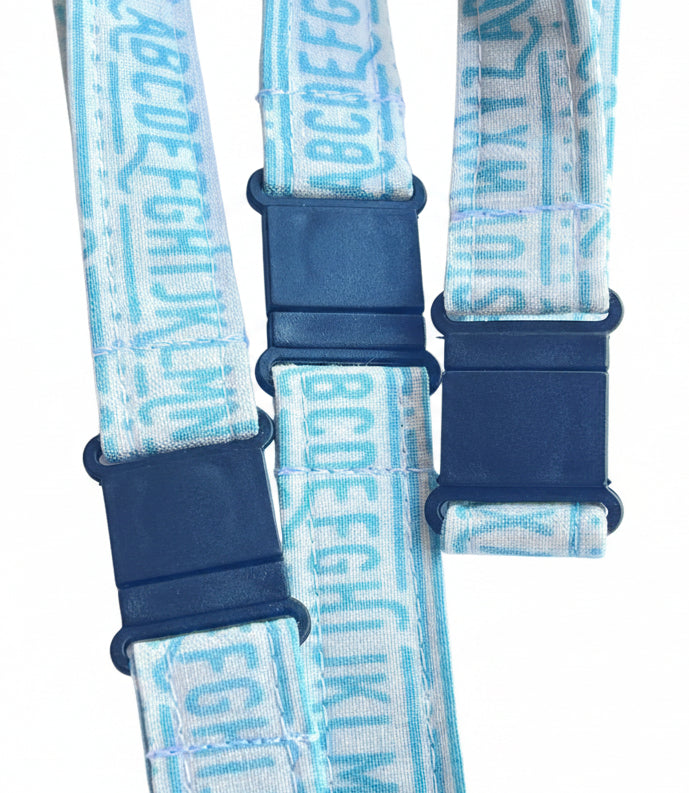 Alphabet Fabric Breakaway Lanyard