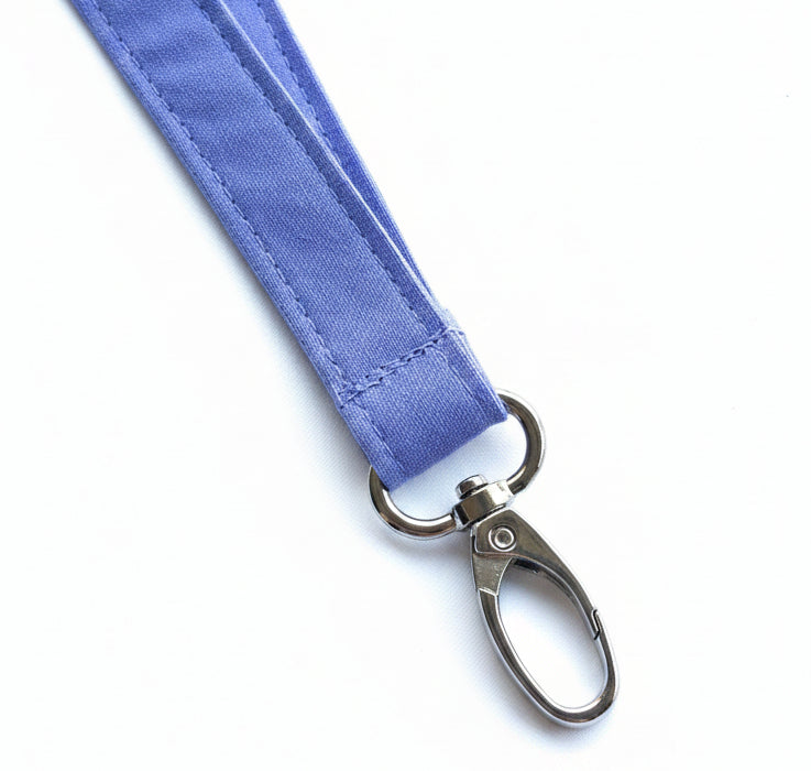 Plain Lilac Fabric Breakaway Lanyard