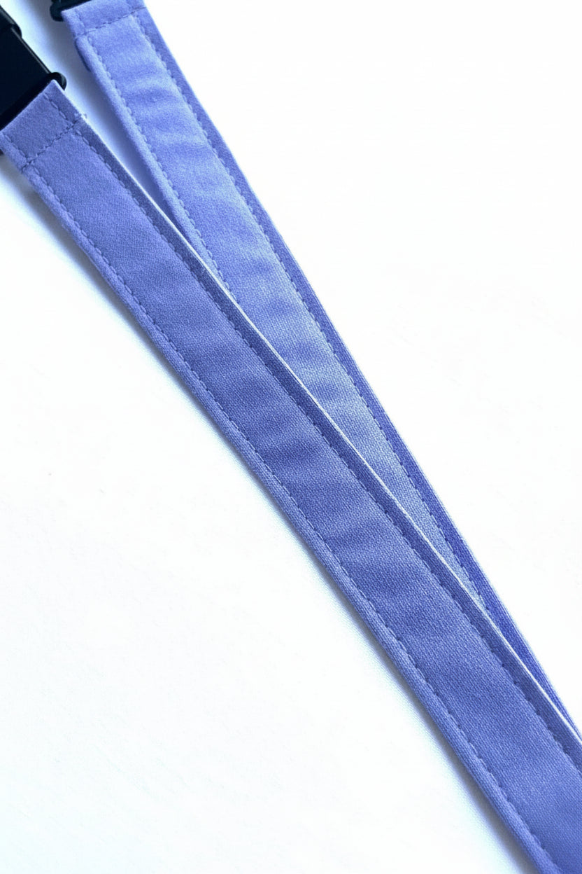 Plain Lilac Fabric Breakaway Lanyard