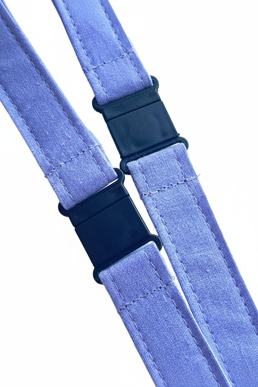 Plain Lilac Fabric Breakaway Lanyard