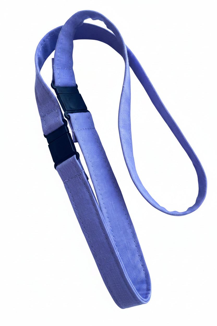 Plain Lilac Fabric Breakaway Lanyard
