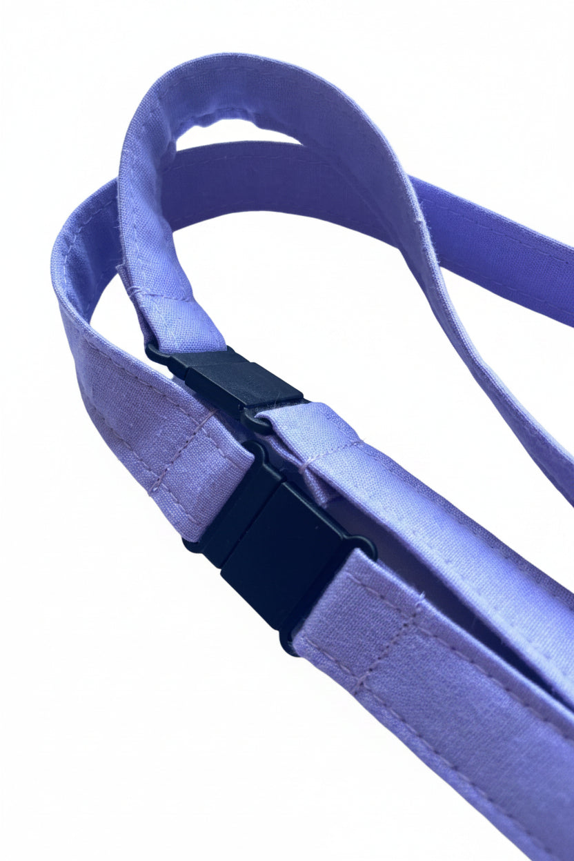 Plain Lilac Fabric Breakaway Lanyard