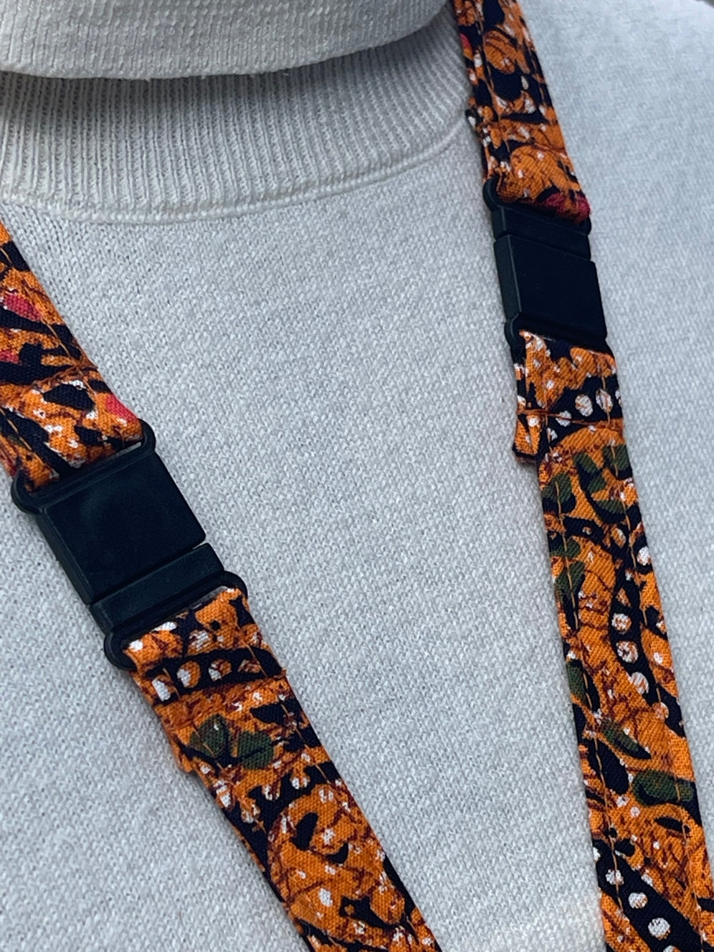 Reclaimed fabric: Spiced Paisley breakaway lanyard