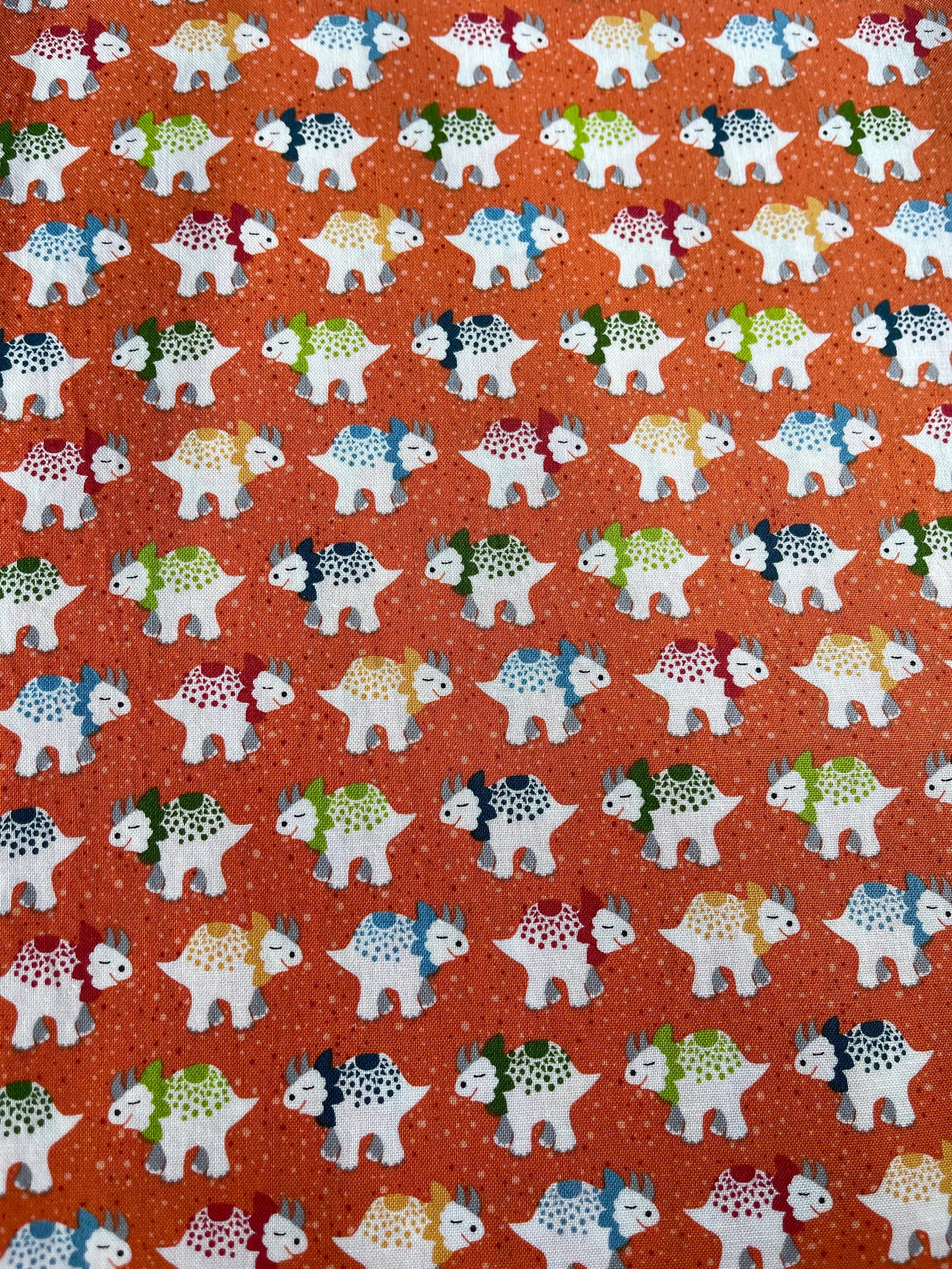 Orange Dinosaurs Fabric Breakaway Lanyard