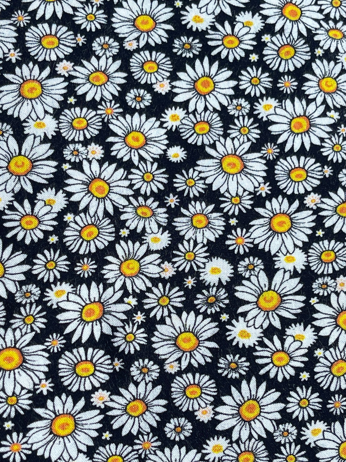 white daisy flowers Fabric Breakaway Lanyard