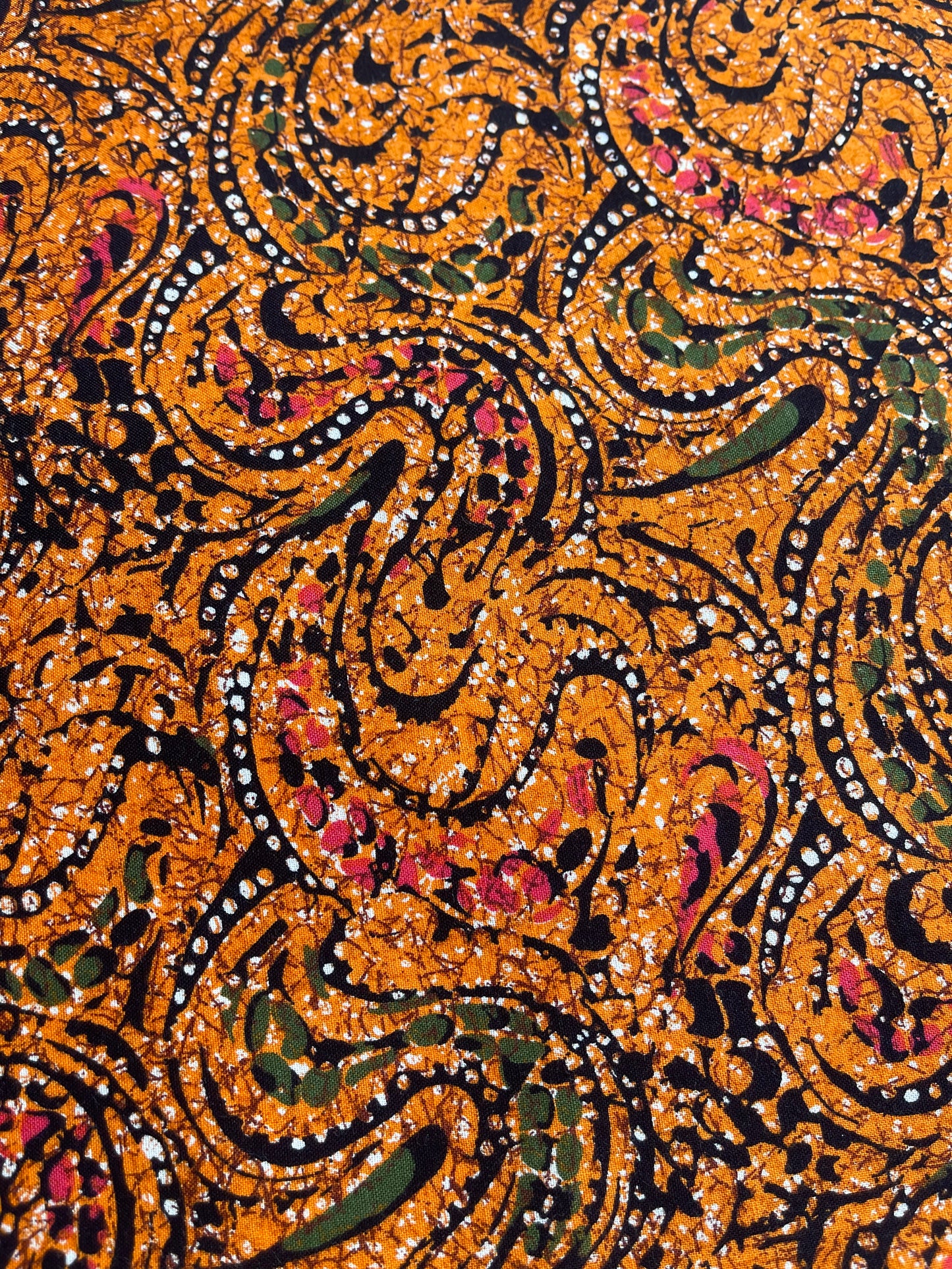 Reclaimed fabric: Spiced Paisley breakaway lanyard