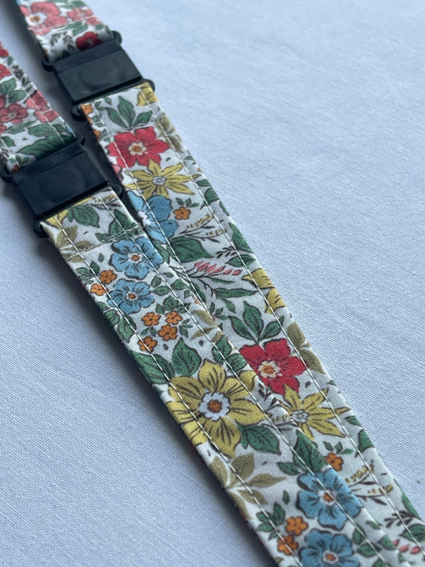 Pastel flowers Fabric Breakaway Lanyard