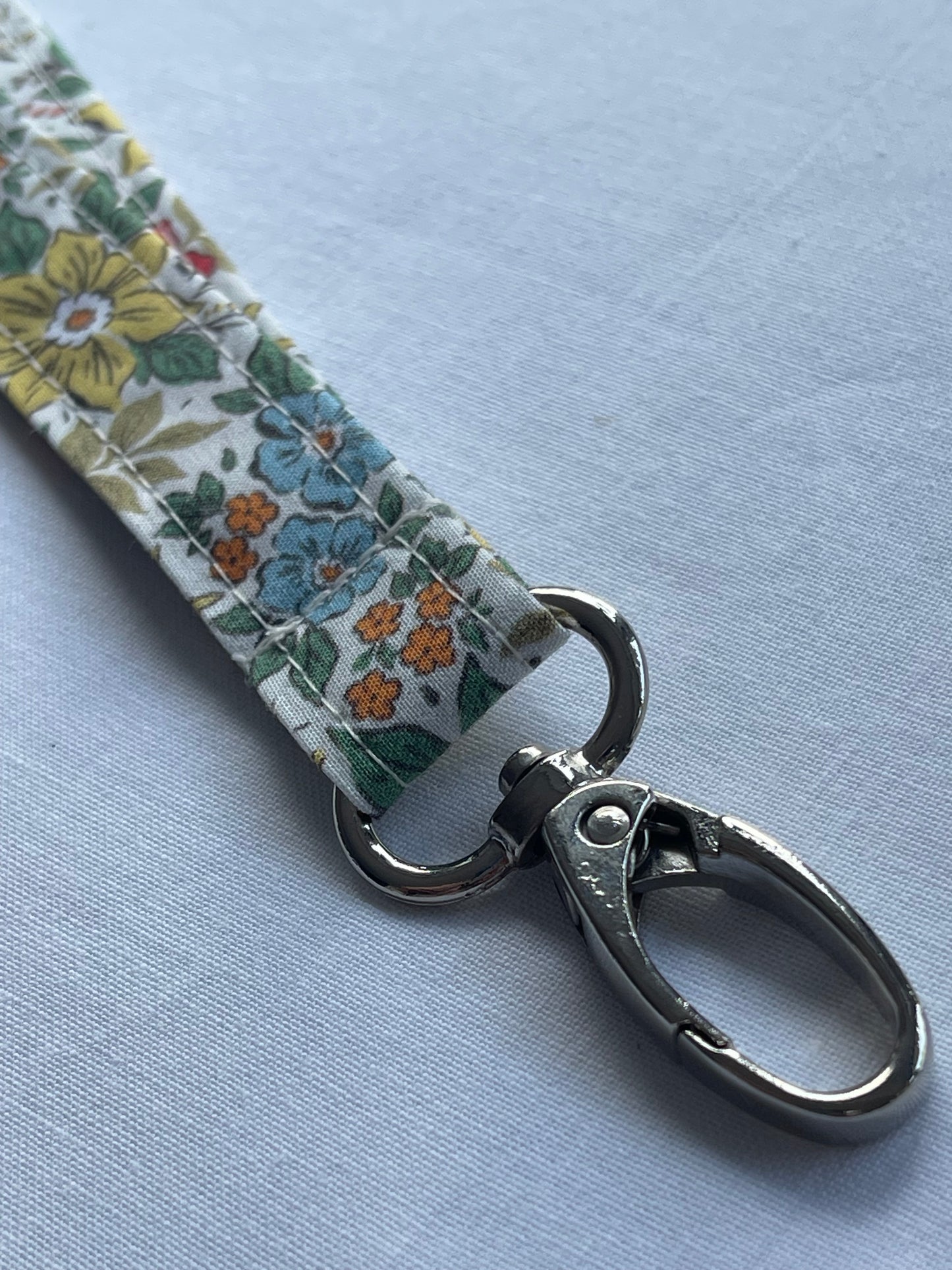 Pastel flowers Fabric Breakaway Lanyard