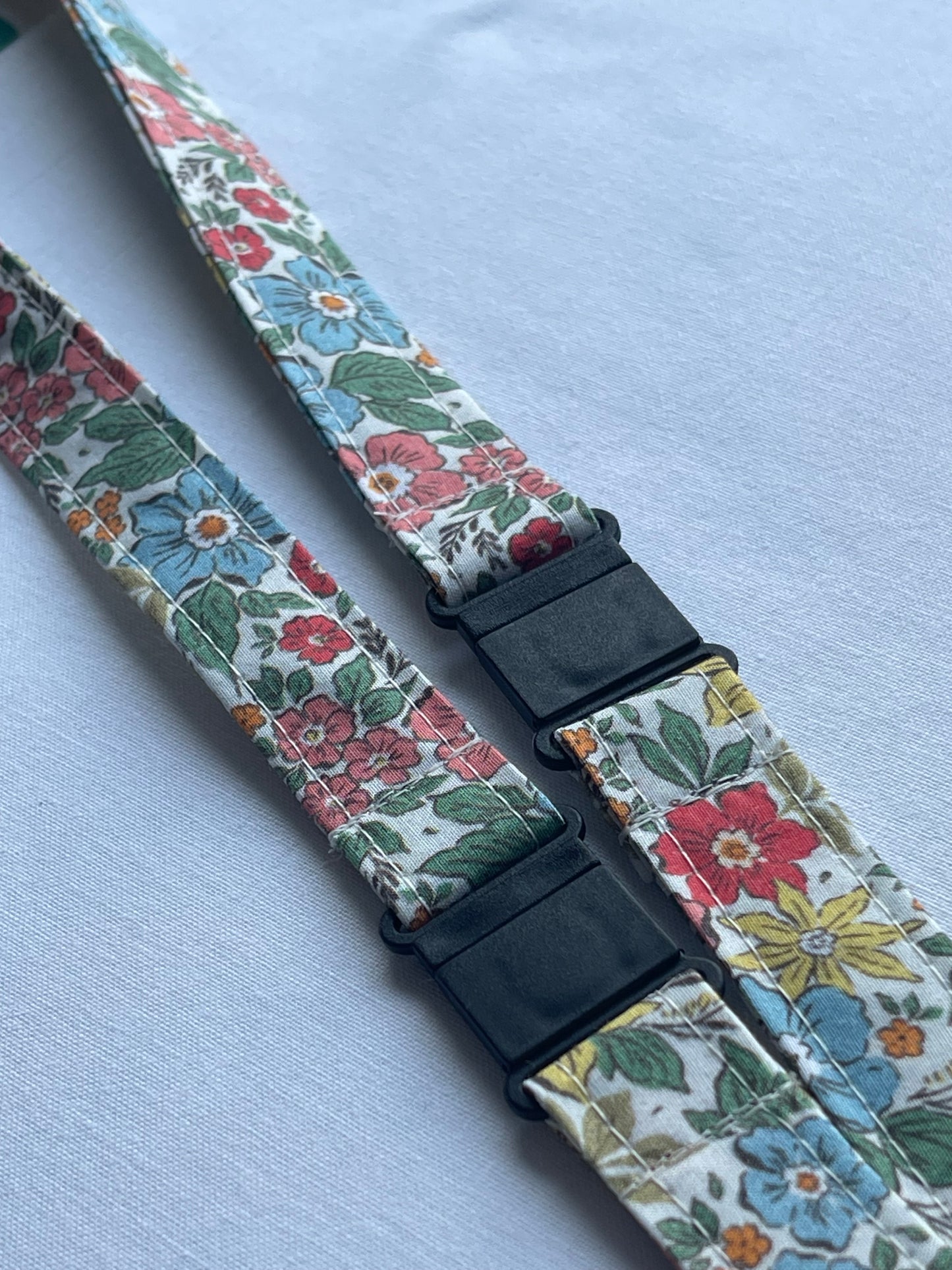 Pastel flowers Fabric Breakaway Lanyard