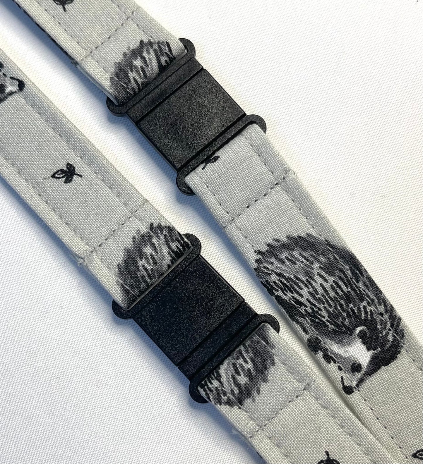 Hedgehog Grey Fabric Breakaway Lanyard - House of Lanyards