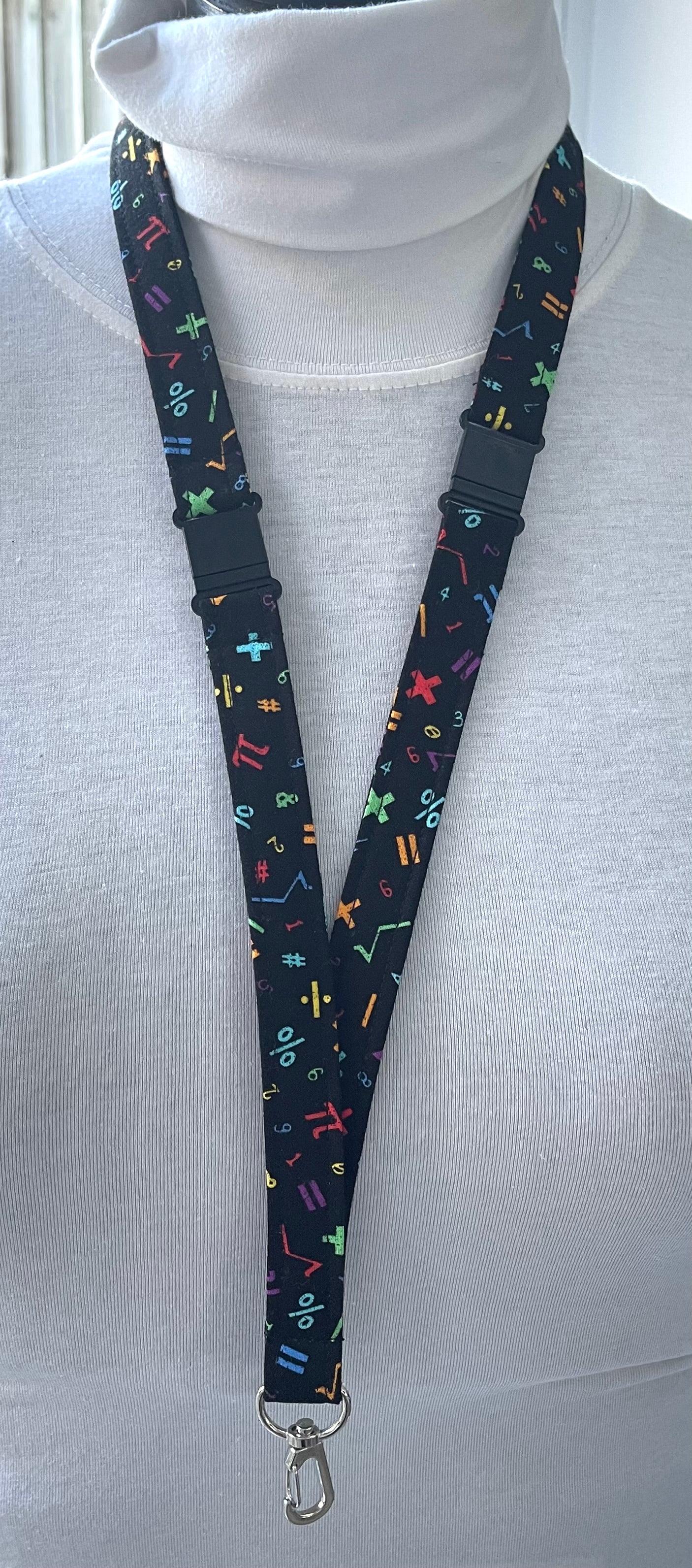 Maths Fabric Breakaway Lanyard - House of Lanyards