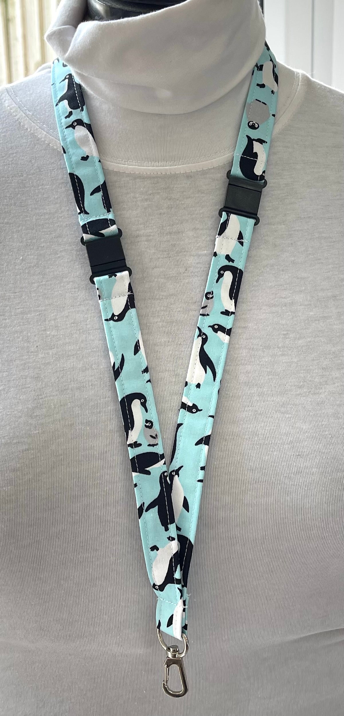 Penguin Fabric Breakaway Lanyard - House of Lanyards