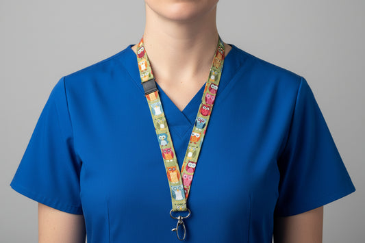 Handmade safety breakaway lanyard with anti-strangulation release points for NHS, healthcare, education and security staff