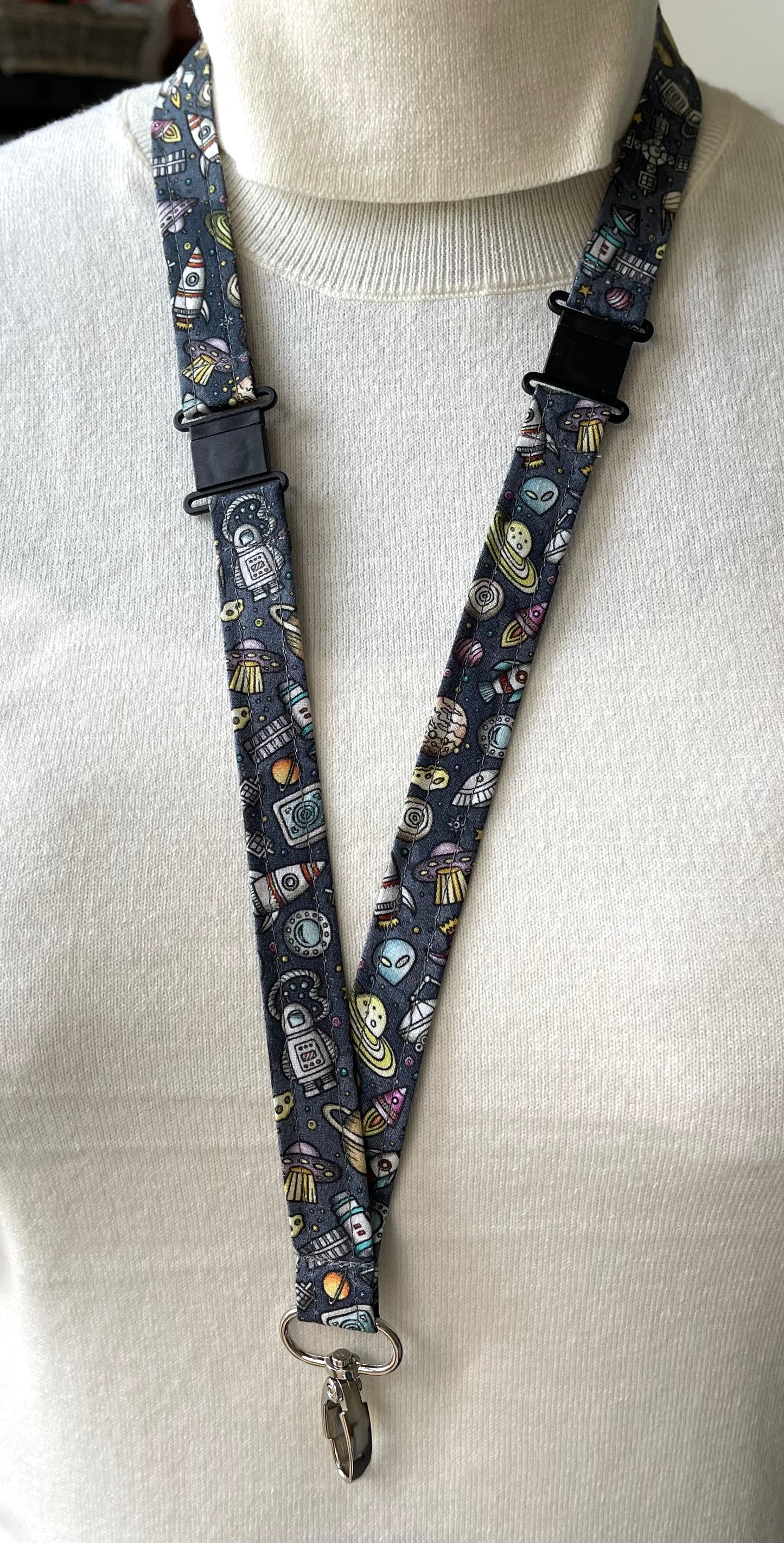 Space Fabric Breakaway Lanyard - House of Lanyards