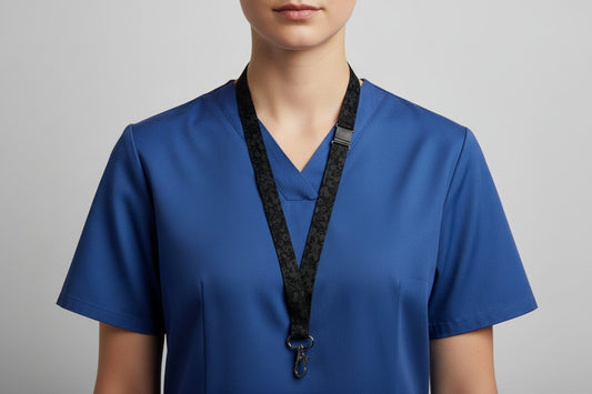 Handmade safety breakaway lanyard with anti-strangulation release points for NHS, healthcare, education and security staff
