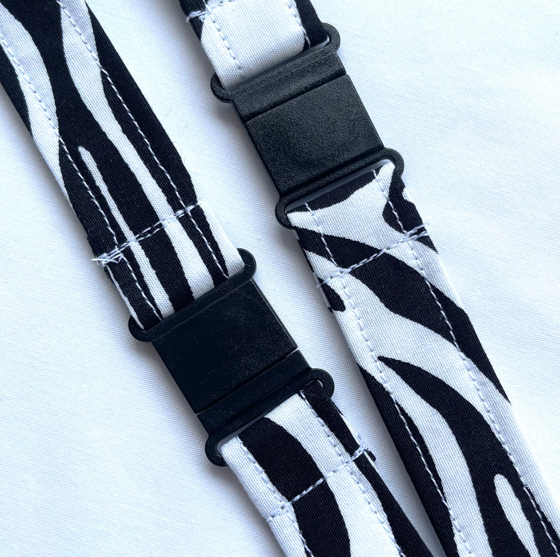 Zebra Fabric Breakaway Lanyard - House of Lanyards