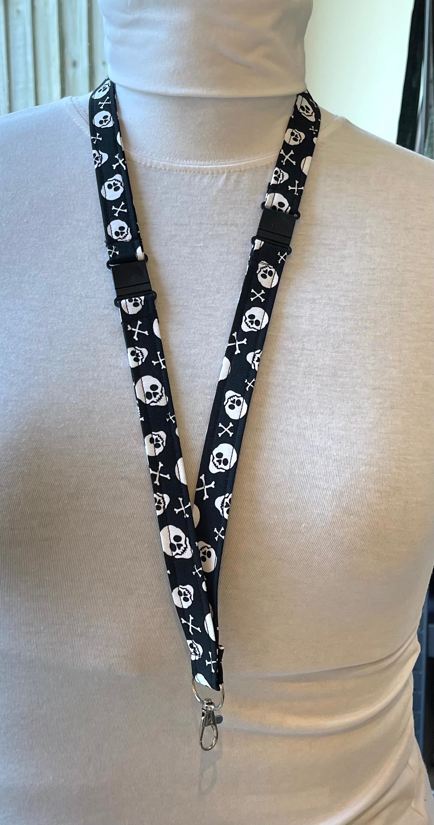 Skulls Fabric Breakaway Lanyard image 0