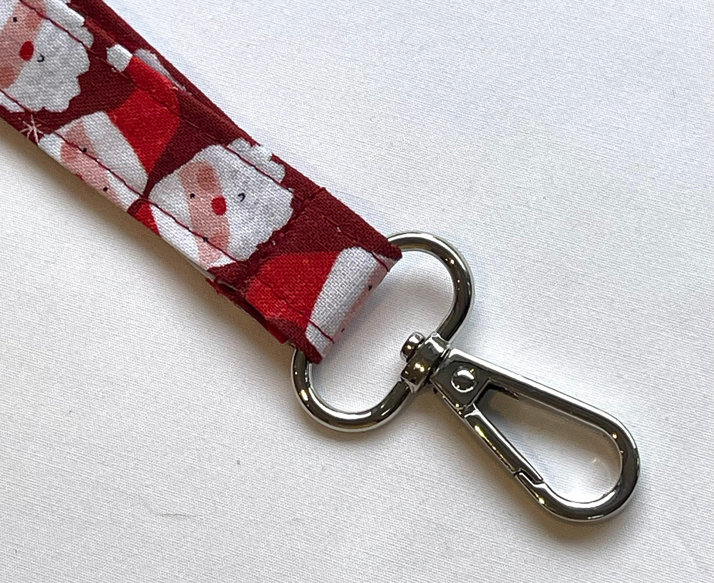 Christmas: Jolly Red Fabric Safety Breakaway Lanyard image 2