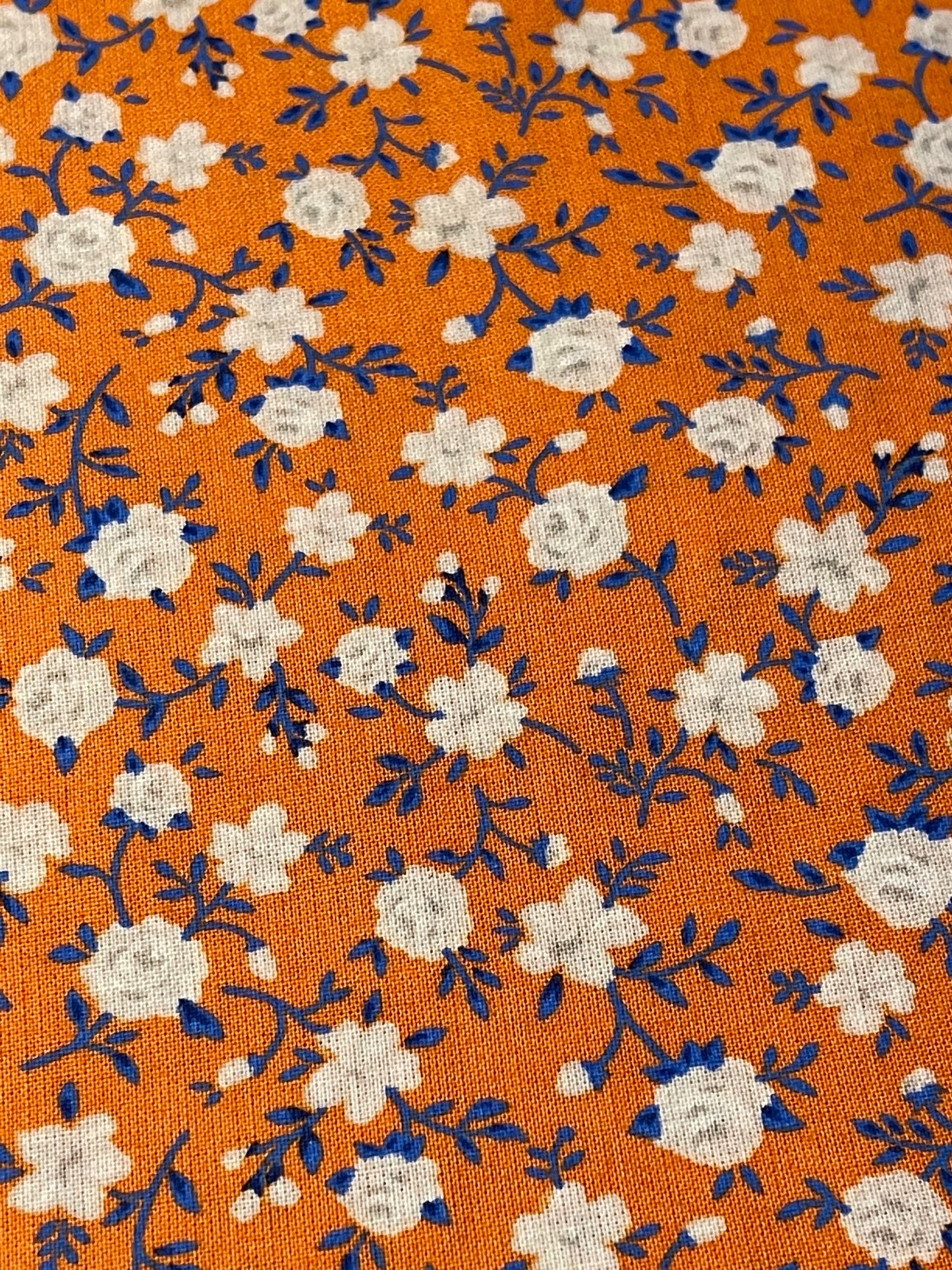 Orange white Flower Fabric Breakaway Lanyard image 5