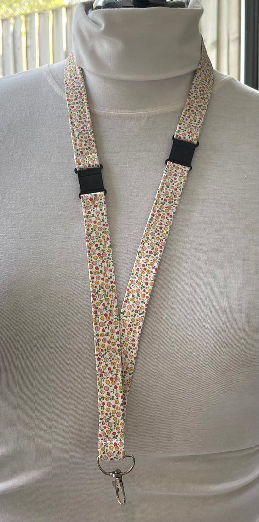 Liberty Breakaway Lanyard: Peach Suffolk Fields image 0