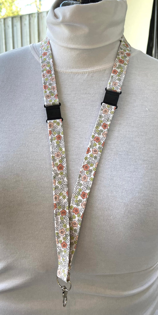 Flo's Flowers Fabric Breakaway Lanyard image 0