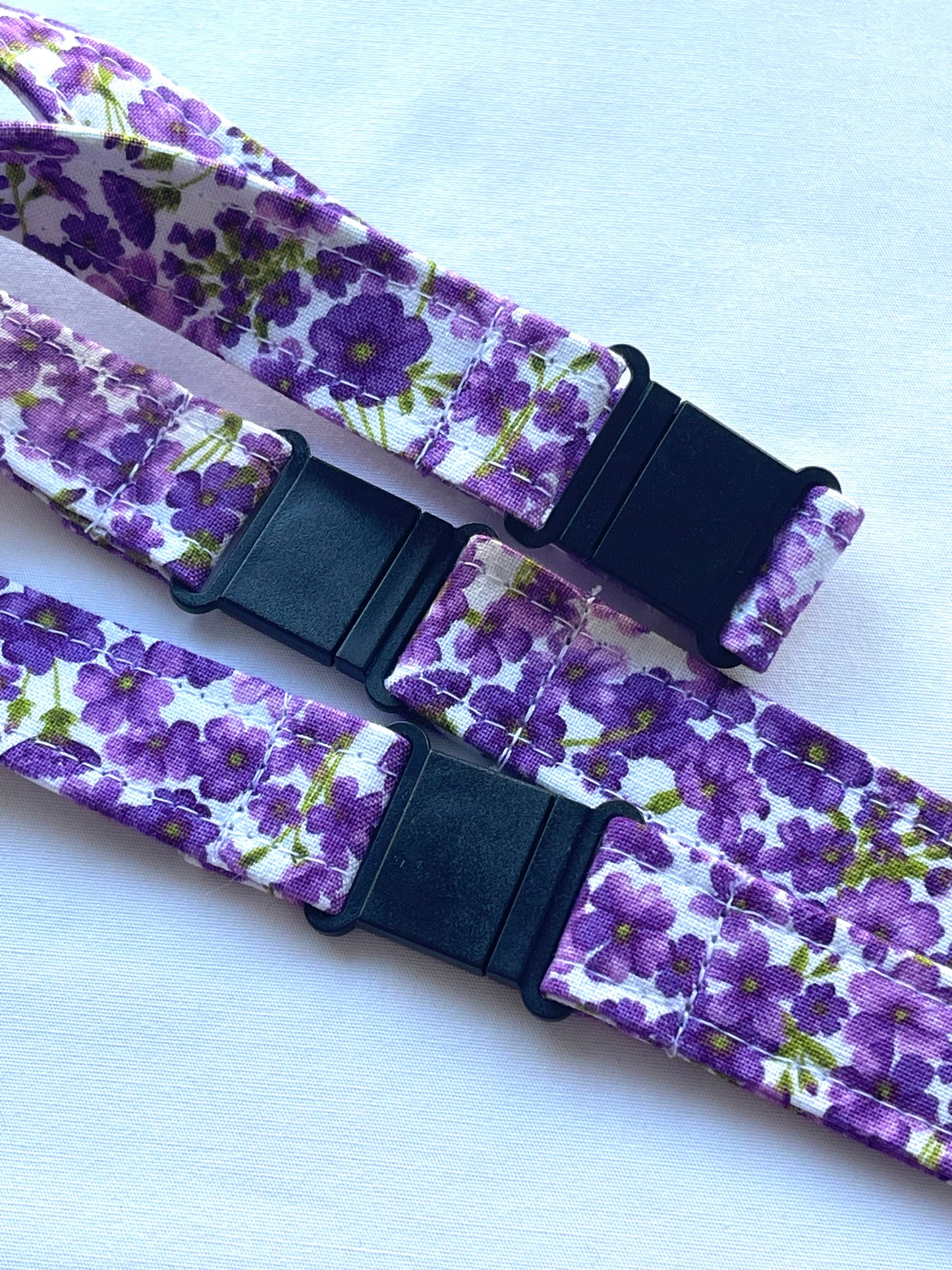 Lavender floral Fabric Breakaway Lanyard image 2