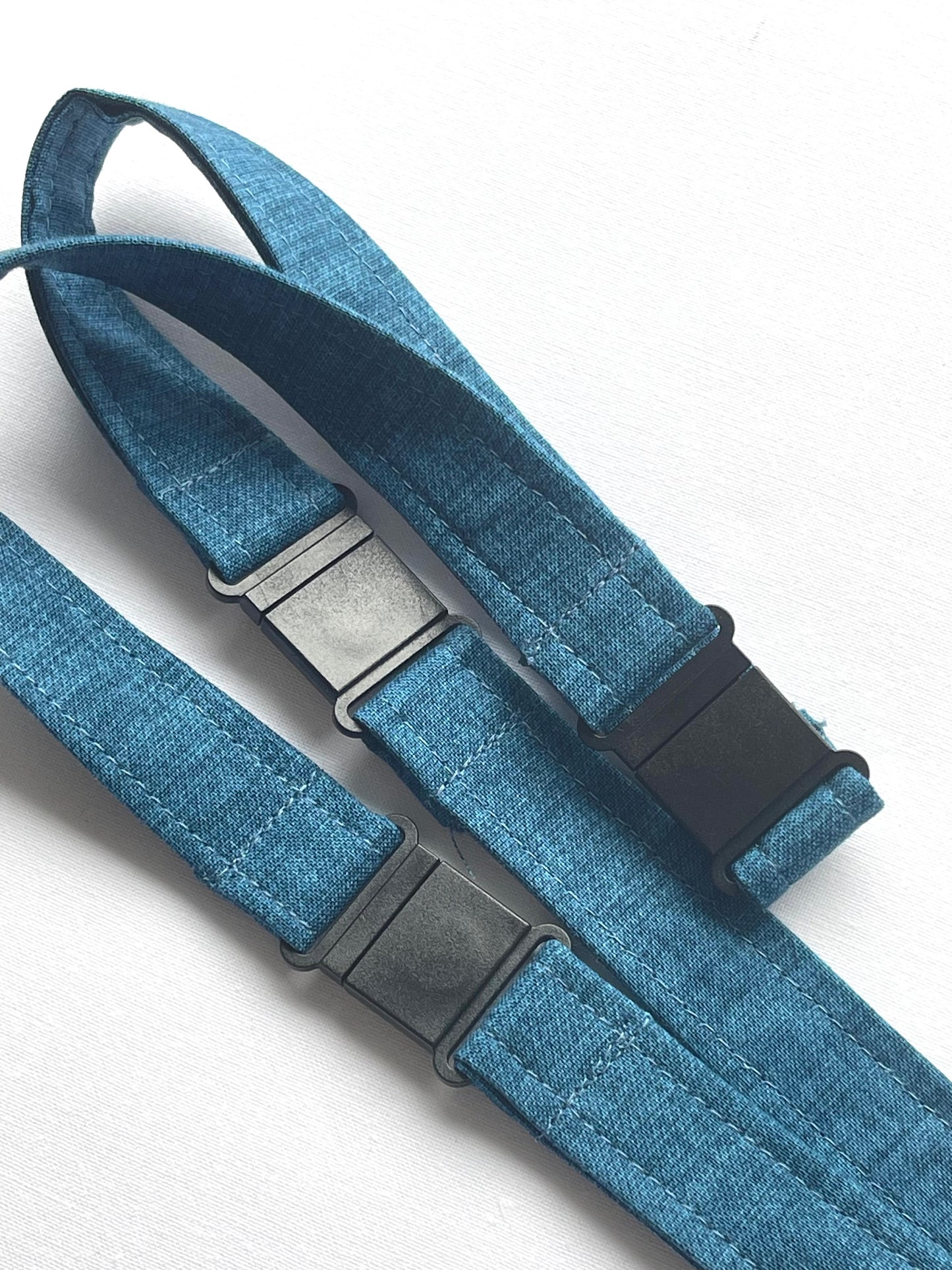 Denim Blue Effect Fabric Breakaway Lanyard image 3