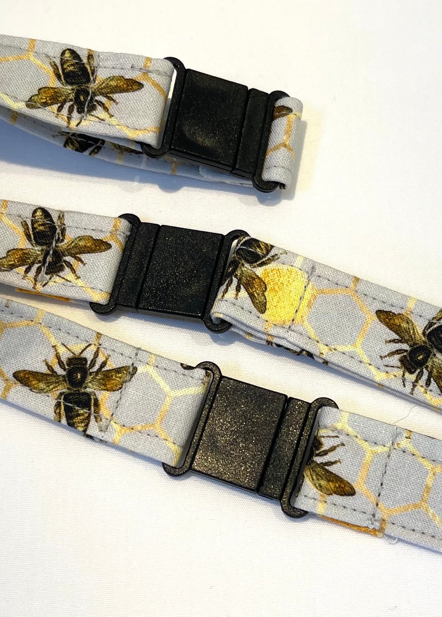 Grey Bee Fabric Breakaway Lanyard image 2