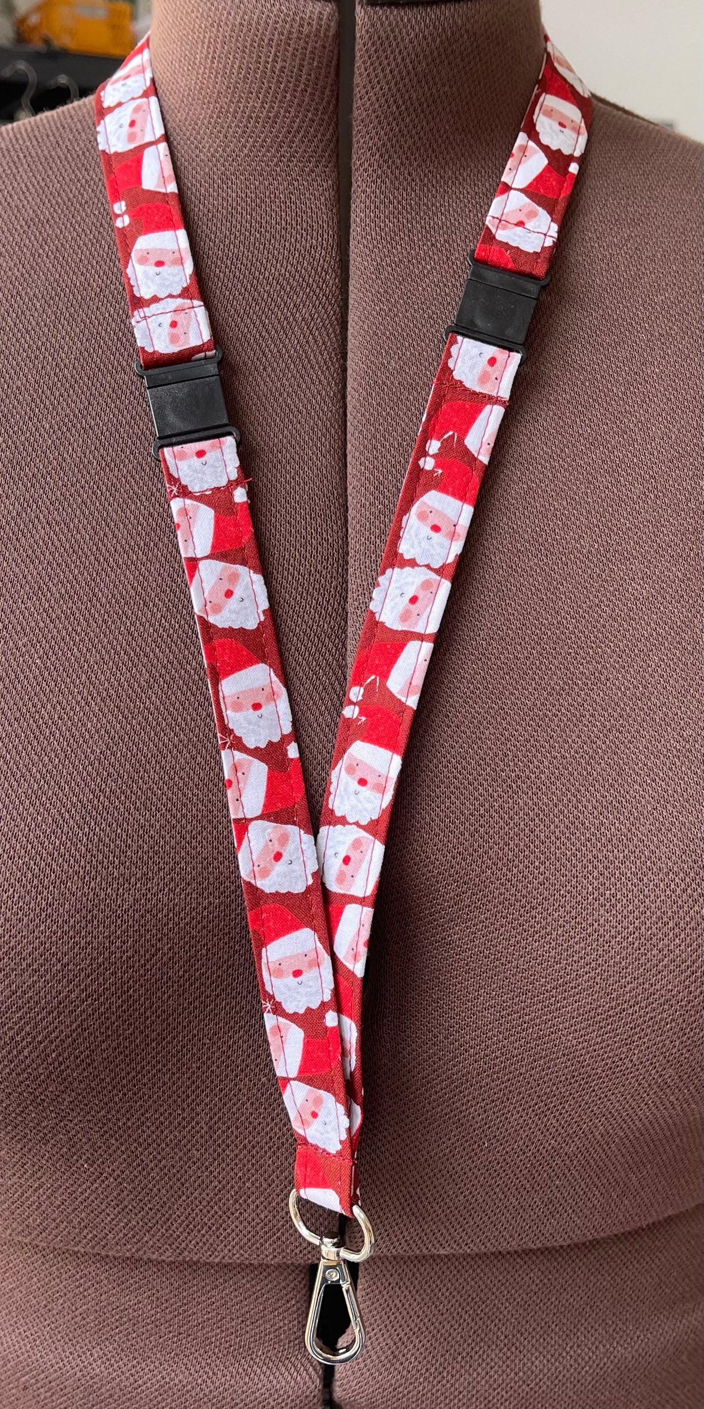 Christmas: Jolly Red Fabric Safety Breakaway Lanyard image 0