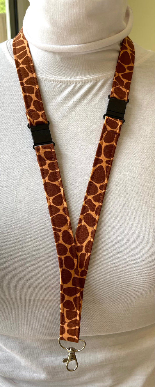 Giraffe Fabric Breakaway Lanyard image 0