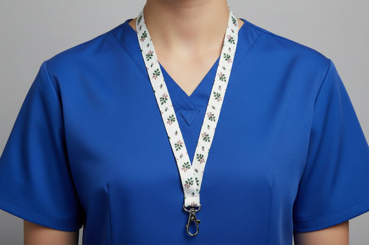 Handmade safety breakaway lanyard with anti-strangulation release points for NHS, healthcare, education and security staff