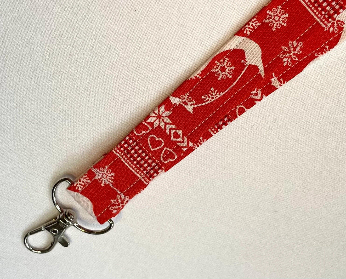 Christmas: Penguins Fabric Breakaway Lanyard - House of Lanyards