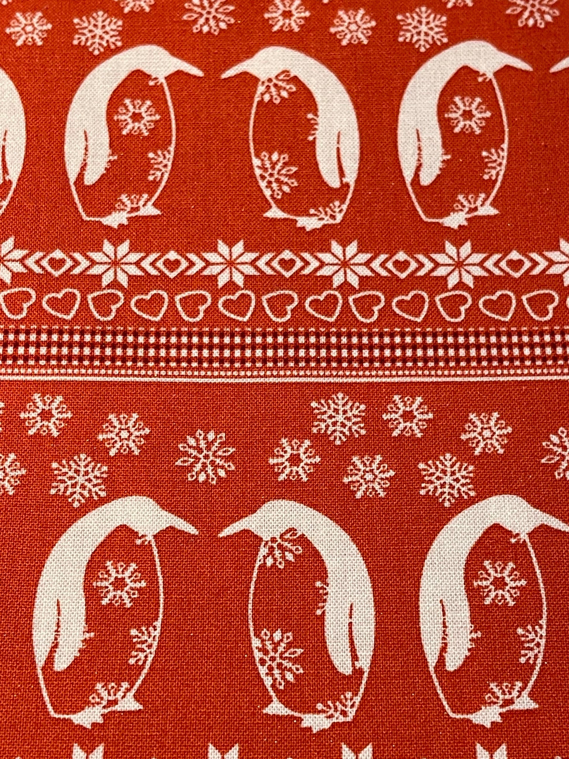 Christmas: Penguins Fabric Breakaway Lanyard - House of Lanyards